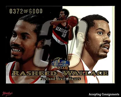 1998-99 Flair Showcase Row 1 #86 Rasheed Wallace 372/6000 BLAZERS • $0.99