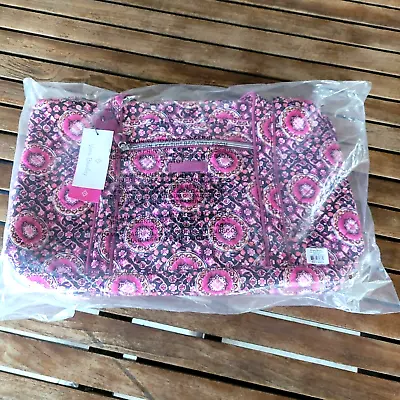 Vera Bradley Raspberry Medallion Iconic Small Travel Duffel Bag NWT RETIRED • $55.57