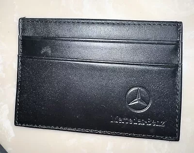 Set Of 2 MERCEDES BENZ Genuine OEM Black Leather Card Holder Wallet Window • $39