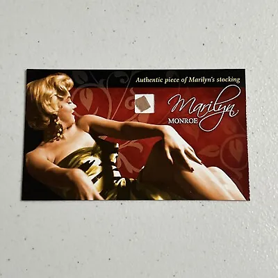 Marilyn Monroe 2008 Breygent Shaw Family Archive Update 3x5 Stocking Swatch Card • $36.95