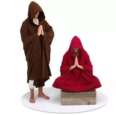 Winter Buddhist Meditation Zen Shaolin Monk Kung Fu Velvet Cloak Robe Gown Cape • $41.71