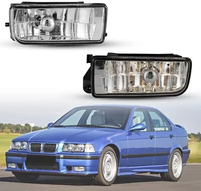 Clear Lens Fog Lights For BMW 3 Series E36 M3 1992-1998 Factory Bumper W/Bulbs • $34.99