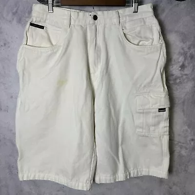 Vintage Makaveli Brand Shorts Mens 38 White Y2k Carpenter Streetwear • $34.99