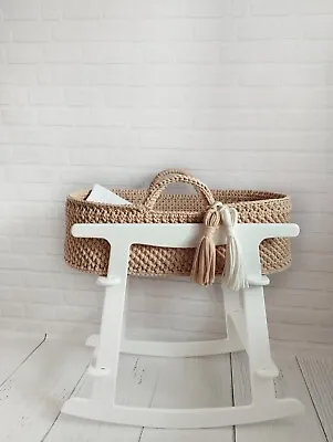Baby Moses Basket Boho Baby Bassinet With Stand • $132