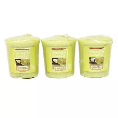 Yankee Candle Set Of 3 Samplers Votive Candles - Fresh Lime & Cilantro • £9.23