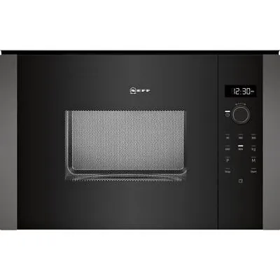 NEFF HLAWD23G0B 800 Watt 20 Litres Built In Microwave Graphite Grey • £462