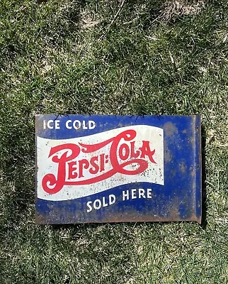 Vintage 1920’s - 1930’s Pepsi Cola Flange Sign • $300