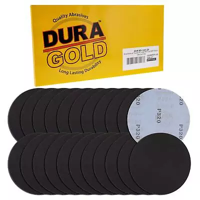 Dura-Gold 6  Wet Or Dry Sanding Discs - 320 Grit (Box Of 20) - Hook & Loop Back • $11.99