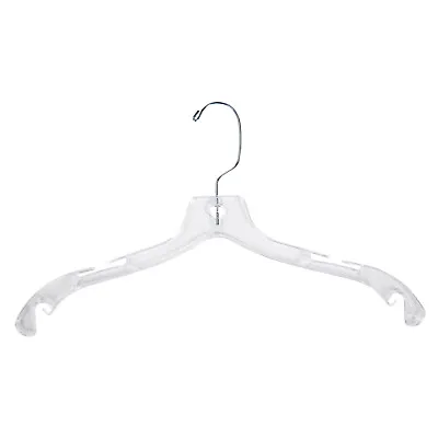 17 Inch Clear Plastic Dress Hangers (Case Of 20) • $24.99