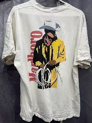 Vintage Rare Marlboro Cowboy Wrangler Delta Cotton T-Shirt XL USA • $77.77