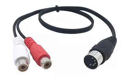 CERRXIAN LEMENG Din 5 Pin Male To 2 RCA Female Professional Grade Audio Cable Fo • $12.79