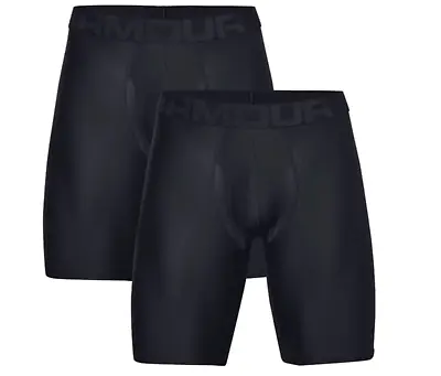 Men Under Armour Tech Boxer Jock 2-Pack 9  Inseam (Black/Black) Midway Underwear • $29.99