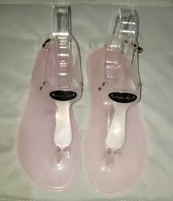  Michael Kors Plate Jelly PVC Pink Sandals Size 7 New  • $39