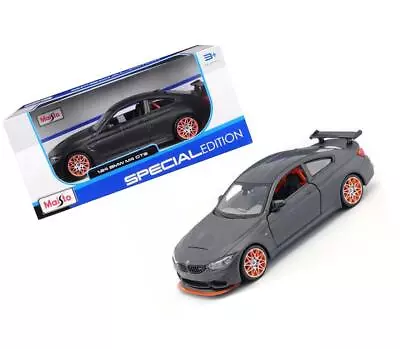BMW M4 GTS Gray With Carbon Top And Orange Wheels 1/24 Diecast Model Car By • $32.73