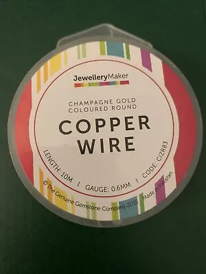 Jewellery Maker Copper Wire 0.6mm X 10m BUY 1 GET 1 FREE! Champagne Gold Colour • £2.99