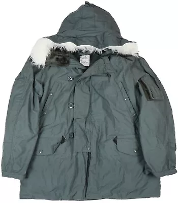 Large US Air Force Extreme Cold Weather Type N-3B N3B Parka Jacket Hood Fur USAF • $114.95