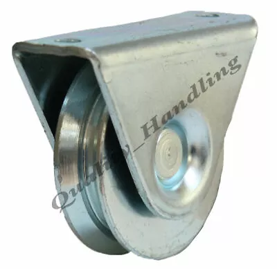 60mm Gate Wheel Pulley Wheel In Bracket V Groove Guide Wheel 60mm - 75kg Per. • £24.60