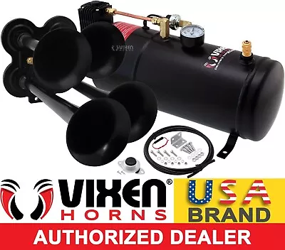 Train Horn Kit For Truck/car/pickup Loud System /1g Air Tank /150psi /4 Trumpets • $182.37