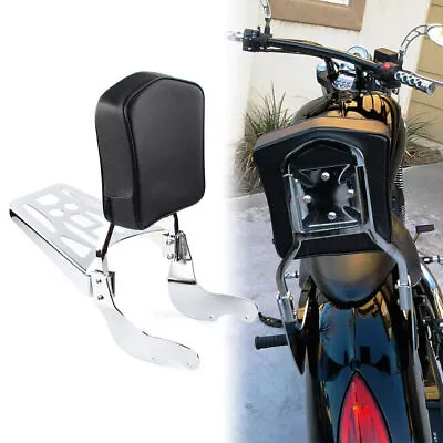 Sissy Bar Backrest Pad Luggage Rack Chrome Fit For Victory 2003-Up Vegas Kingpin • $173.52