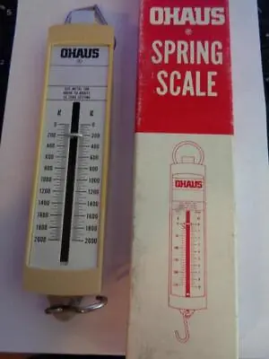 Ohaus Spring Scale 2000 Gram Vtg In Original Box • $2.29