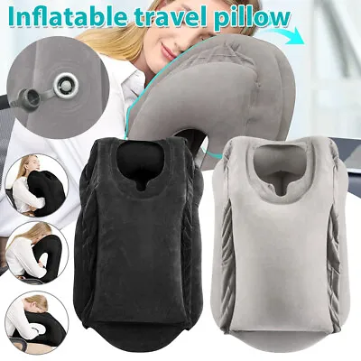 $6.29 • Buy Inflatable Air Cushion Travel Pillow For Airplane Office Nap Rest Neck Head Chin