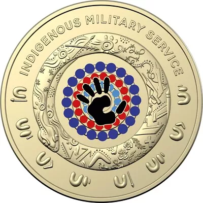 Unc 2021 $2 Indigenous Military Service Australian Two Dollar Coloured Coin Ex • $9.95