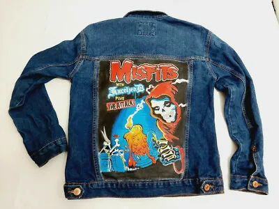 Custom Painted Denim Jacket - Misfits - Size S - See For Measurements • $79.99