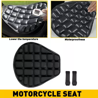 Motorcycle Comfort Gel Seat Cushion Pillow Pad Pressure Relief Cover Breathable • $16.14