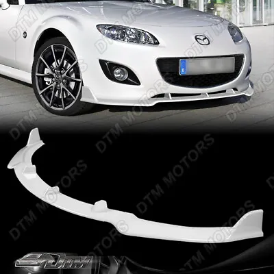 For 09-13 Mazda Miata MX-5 GV-Style Painted White Front Bumper Body Spoiler Lip • $74.99