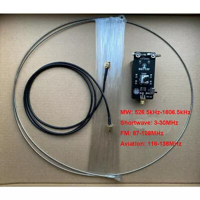 1 Set NE592 Small Loop Antenna Active Antenna Shortwave Loop Antenna SDR Antenna • £21.59