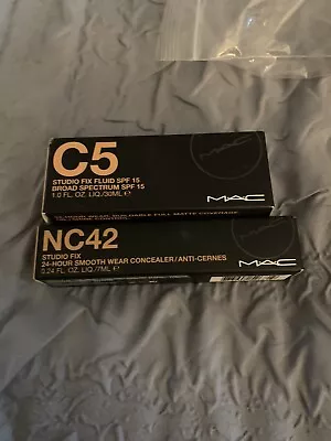 Mac C5 Studio Fix Spf 15 FoundationNC42 Concealer New In Box’s • $45.50