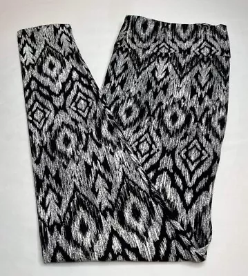 NEW LuLaRoe TC Leggings BLACK WHITE Ethnic TRIBAL Line Tattoo Abstract Stripe • $17.50