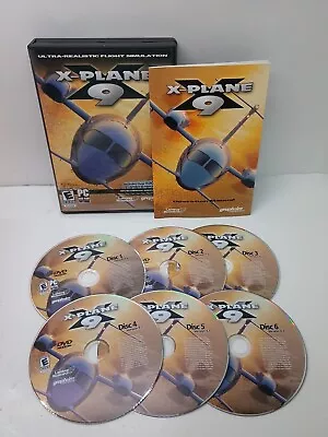 X-Plane 9 Flight Simulator For PC Game - Complete W/ 6 Discs In Case W/ Manual • $19.99