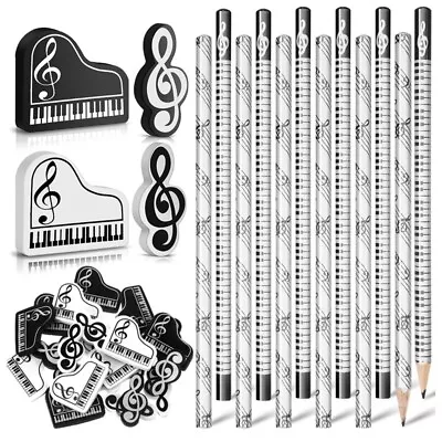 Music Pencils Music E Pencil With Music Themed Erasers Wood Pencils Bulk7209 • $21.24