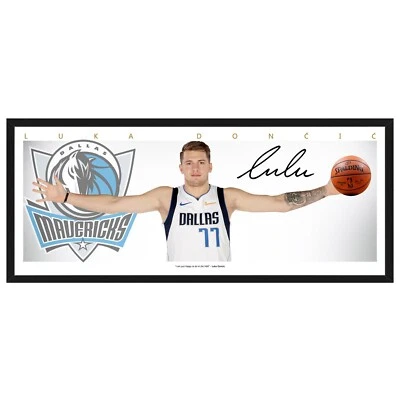 $39.99 • Buy Luka Doncic Mavericks Wings Signed Framed Poster Lebron Basketball Memorabilia