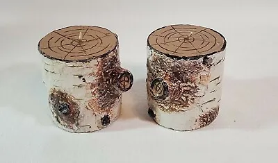 $12.99 • Buy Pacific Rims Decorative All Wax Birch Logs Candles (2) Hand Made & Painted