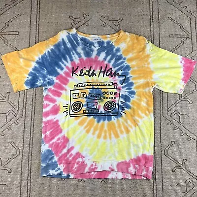 Vintage Keith Haring Tie Dye Art Japanese T Shirt Size Large • £24.99