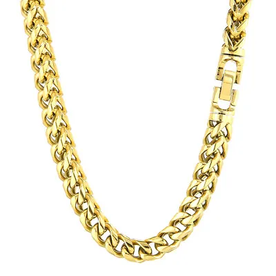 Heavy 8/10mm 316L Stainless Steel Franco Link Chain Necklace For Cool Men 25.5  • $16.14