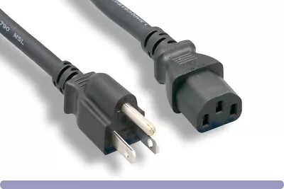 Computer Monitor TV Replacement Power Cord - Black - 10 Ft • $8.85