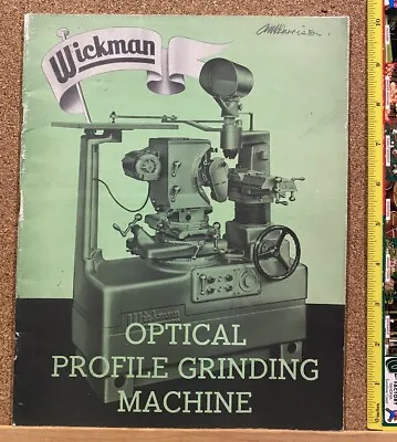 VINTAGE 1960s WICKMAN ENGLAND OPTICAL PROFILE GRINDING MACHINE PHOTO CATALOGUE! • $24.13