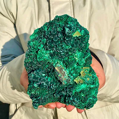 2.5LB Natural Green Malachite Crystal Flaky Pattern Ore Specimen Quartz Healing • $0.99