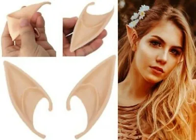 £2.99 • Buy Elf Ears Pointed Rubber Latex Prosthetic Tips Angel Pixie Fairy Adults Children 