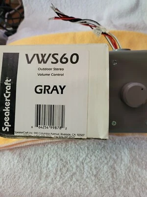 $39.99 • Buy SpeakerCraft VWS60 Gray Outdoor Stereo Volume Control