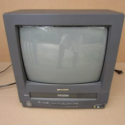 $174.95 • Buy Sharp 13VT-R100 CRT Tube TV-VCR Combo - VINTAGE - RETRO - TESTED AND WORKS 