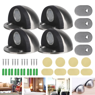 £6.95 • Buy Magnetic Self-Adhesive Door Stop Holder Catch Stops Stainless Steel Door Stopper