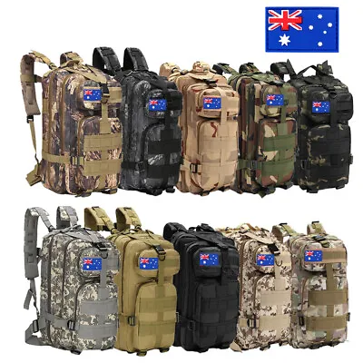 $29.59 • Buy 30L/35L/40L Military Tactical Rucksack Backpack Hiking Camping Outdoor Trekk Bag