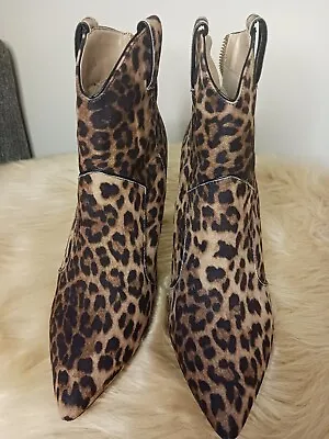 $30 • Buy Just Fab Ankle Boots Leopard Size 11