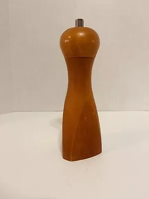 Mid Century Modern Mr. Dudley Wood Pepper Mill Grinder 8 Inch Unique Shape • $14