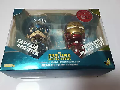 Metallic Color Version Hot Toys Captain America Iron Man Cosbaby Civil War Rare • $111.69