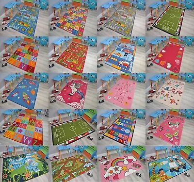 Machine Washable Childrens Rugs Non Slip Boys Girls Mats Kids Cheap New Bright • £16.99